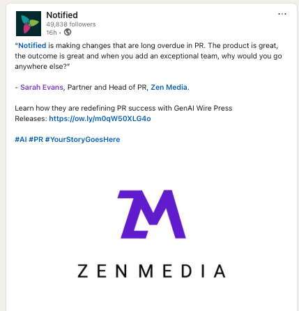 Notified article on GenAI Wire